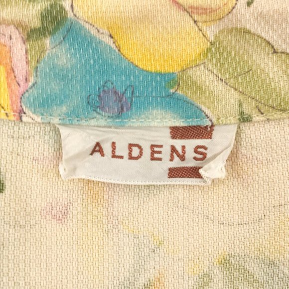 Vintage 50s Floral Blazer Yellow Jacket - Picture 10 of 12